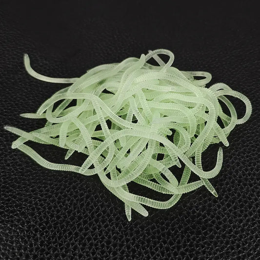 Силиконов червей светещ Silicone Glow worm x10