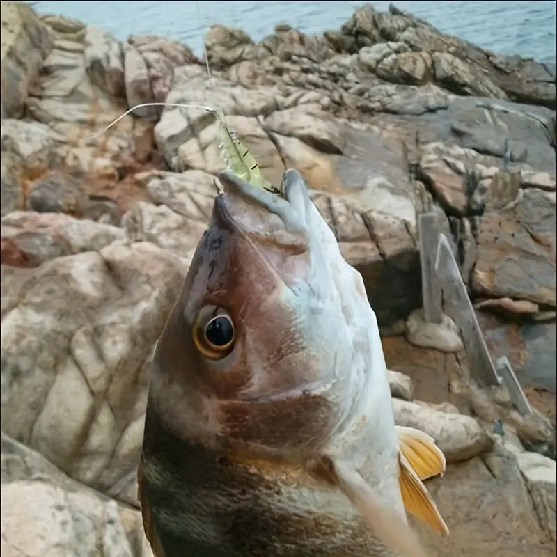 Силиконова Жълта Скарида Silicone Yellow Shrimp x1