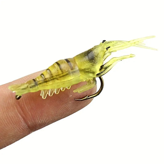 Силиконова Жълта Скарида Silicone Yellow Shrimp x1